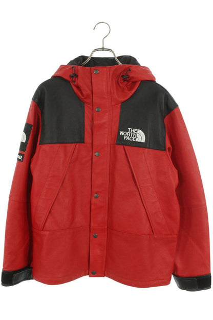 Supreme x The North Face 18AW Leather Mountain Parka Jacket Red Size S