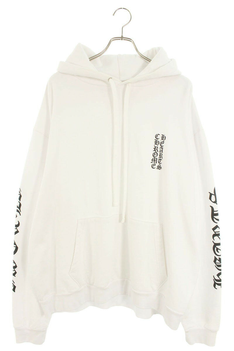 Chrome Hearts SWTSHRT PLV Logo Print Pullover Hoodie White Size XL