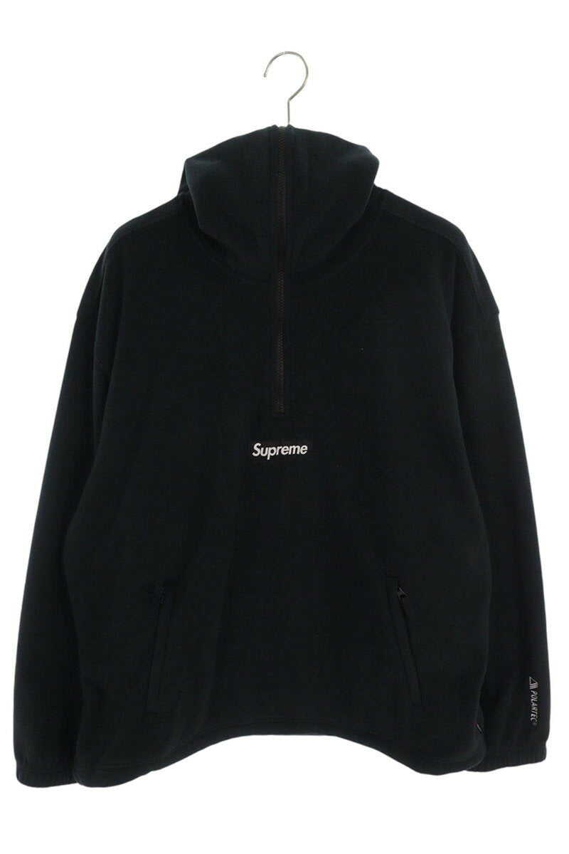 Supreme 25FW Polartec Facemask Half Zip Hooded Sweatshirt Black Size XL