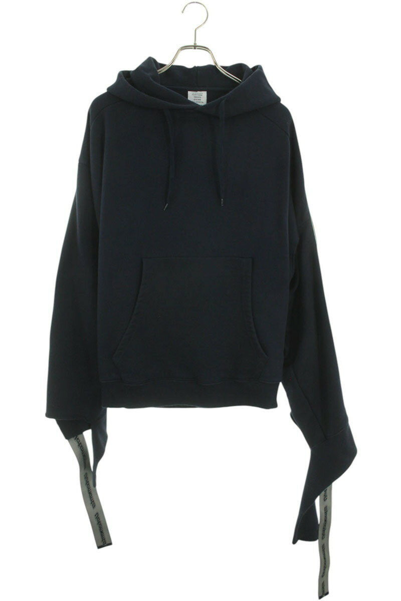 Vetements Logo Pullover Hoodie Blue Size L