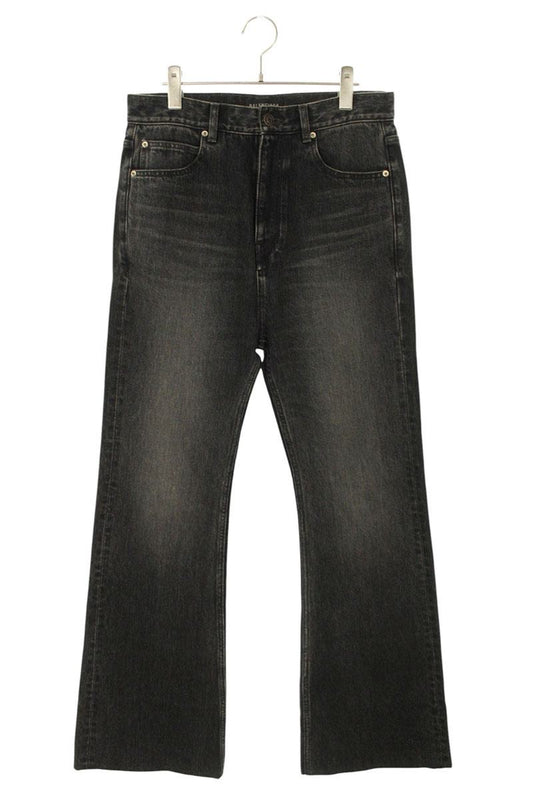 Balenciaga 24SS Washed Flare Denim Pants Black Size 28