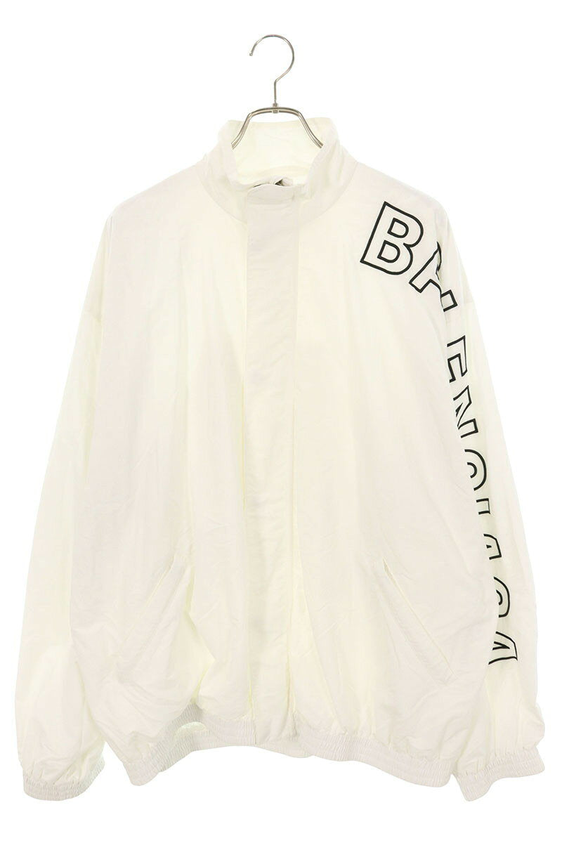 BALENCIAGA Shoulder Logo Track Jacket White Size L