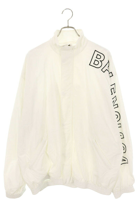BALENCIAGA Shoulder Logo Track Jacket White Size L