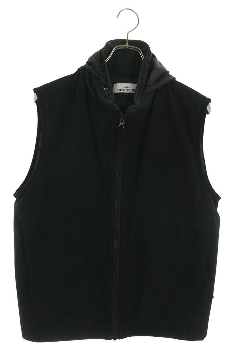 STONEISLAND Zip-Up Vest Black Size L