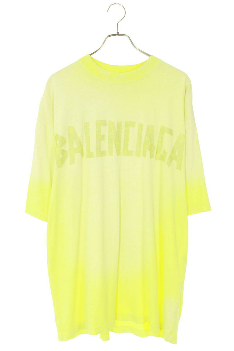 Balenciaga Logo T-Shirt Yellow Size M