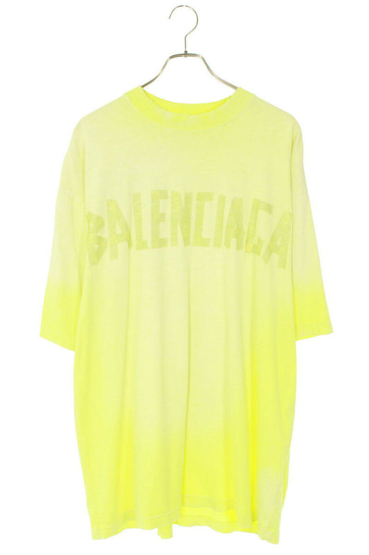 Balenciaga Logo T-Shirt Yellow Size M