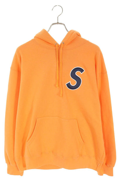 Supreme S Logo Hooded Sweatshirt S Orange Size L