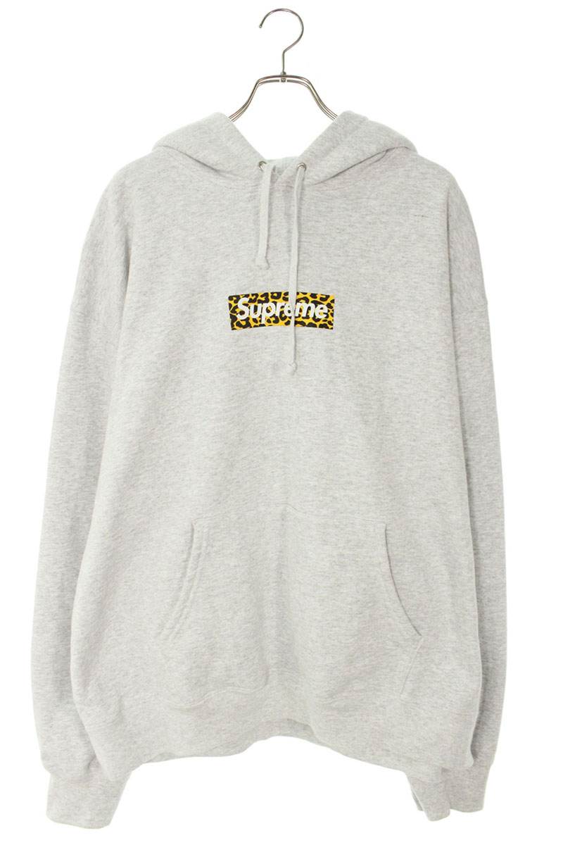 Supreme 24SS Shanghai Box Logo Hooded Sweatshirt Gray Size XXL