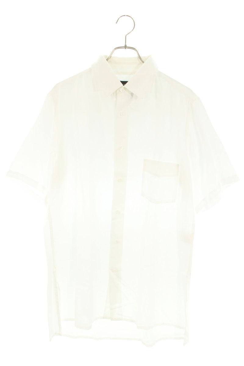 Vintage Yohji Yamamoto Tops - Yohji Yamamoto Arranged Collar Short Sleeve Shirt PZ-B13-201 White S - Authentic Archive