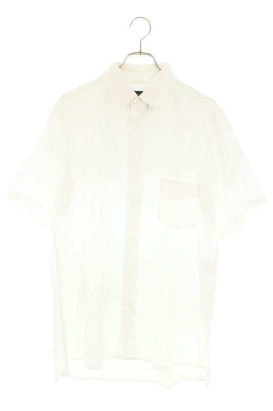 Vintage Yohji Yamamoto Tops - Yohji Yamamoto Arranged Collar Short Sleeve Shirt PZ-B13-201 White S - Authentic Archive