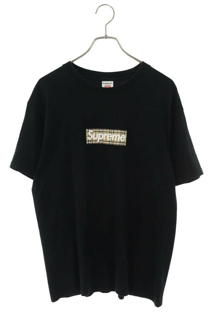 Vintage Supreme Tops - SUPREME x Burberry 22SS Burberry Box Logo Tee Logo T-Shirt Black Size M - Authentic Archive