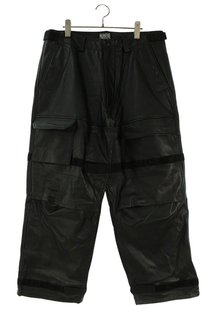 Supreme x FRANCOIS GIRBAUD 25SS Shuttle Tape Leather Cargo Pant Black Size 32