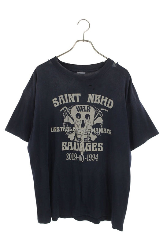 Saint Michael x Neighborhood Vintage Crossbone T-Shirt Blue Size M