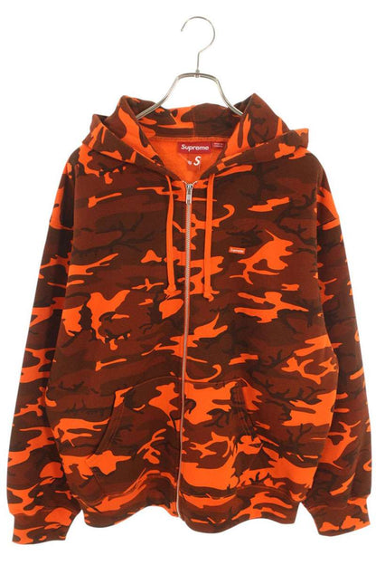 Supreme 25SS Small Box Zip Up Hooded Sweatshirt Orange Size L