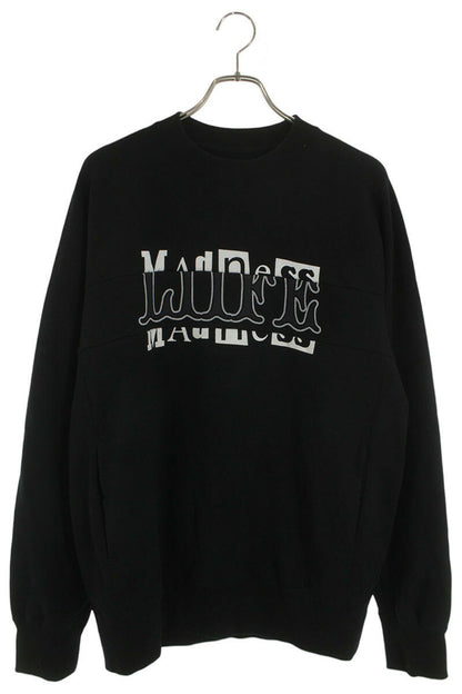 Sacai 21SS Logo Print Reconstructed Crewneck Sweatshirt Black Size L