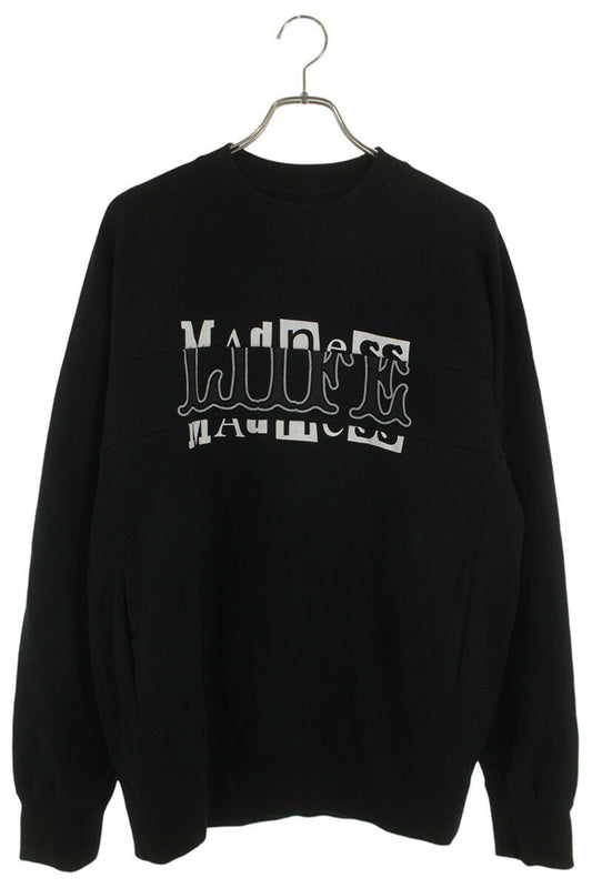 Sacai 21SS Logo Print Reconstructed Crewneck Sweatshirt Black Size L