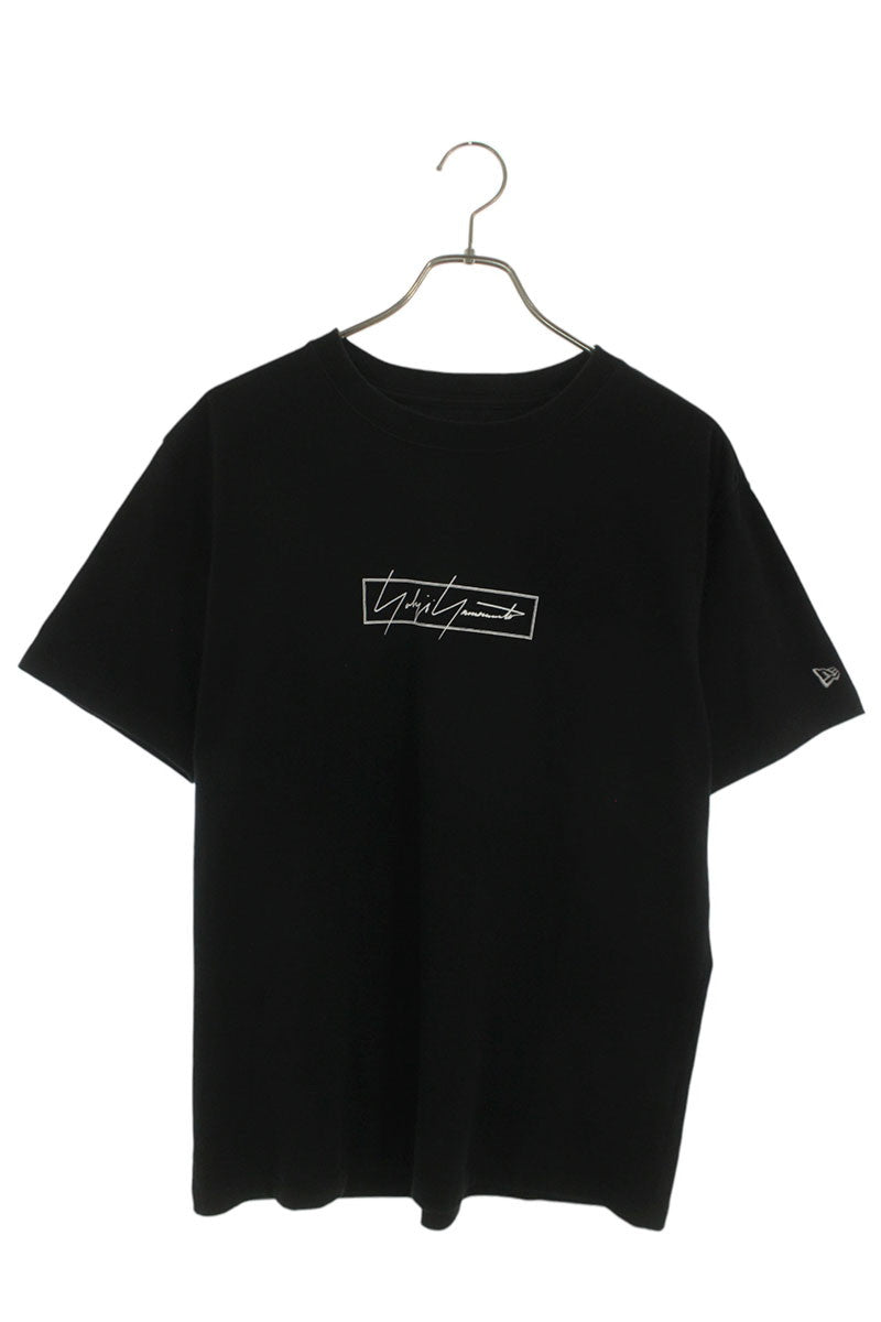 YOHJI YAMAMOTO POUR HOMME x New Era Logo Print T-Shirt Black Size 4