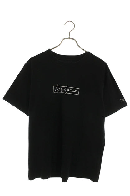 YOHJI YAMAMOTO POUR HOMME x New Era Logo Print T-Shirt Black Size 4
