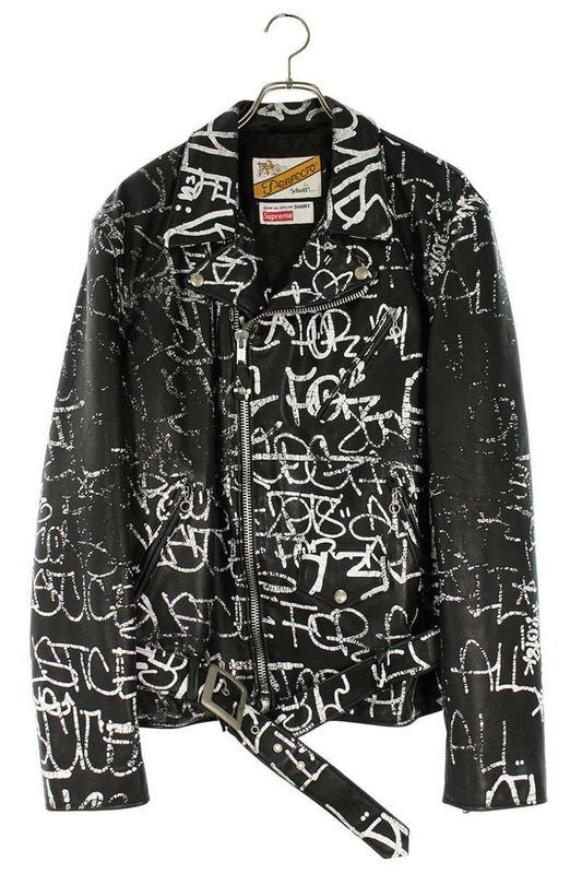 Supreme 18AW PAINTED PERFECTO LEATHER JACKET Size L