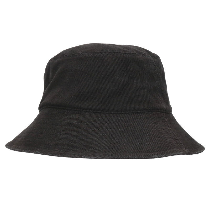 Balenciaga logo embroidery Distressed Bucket Hat Black Size L