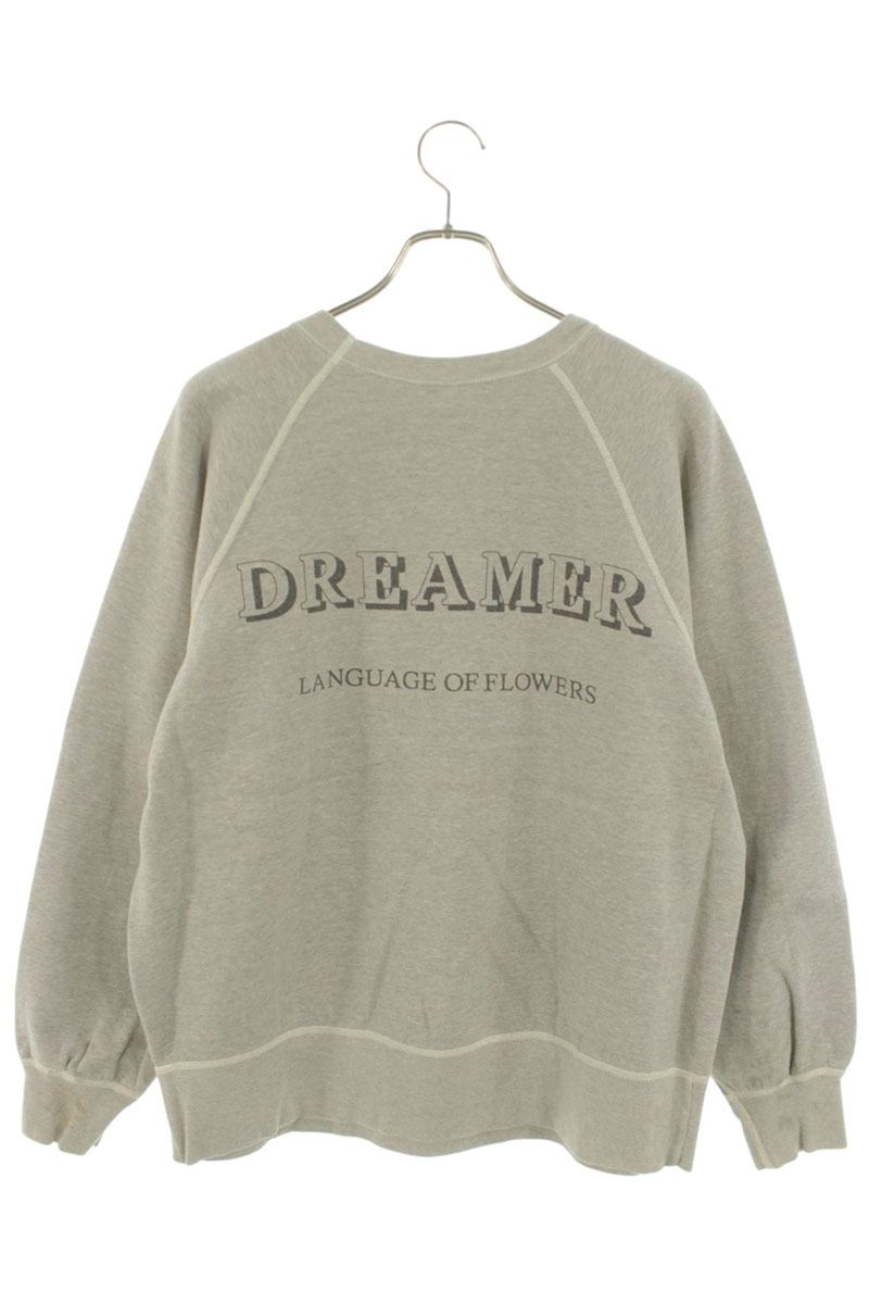Saint Michael 24AW POPPY Vintage Crewneck Sweatshirt Gray Size L