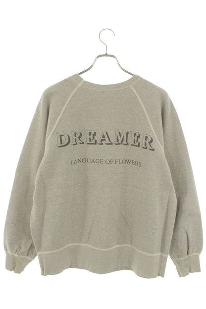 Saint Michael 24AW POPPY Vintage Crewneck Sweatshirt Gray Size L