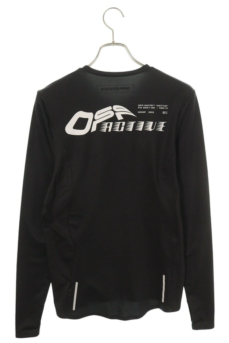 Off-White Logo Print Long Sleeve T-Shirt Black Size XS