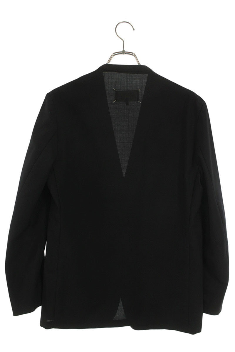 Maison Margiela 19AW Wool Collarless Jacket Black Size 44