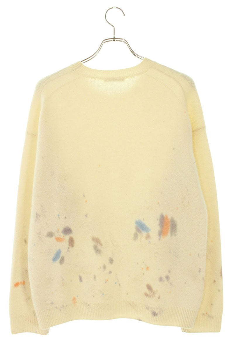 AURALEE Baby Cashmere Hand Painted Knit P O Size L