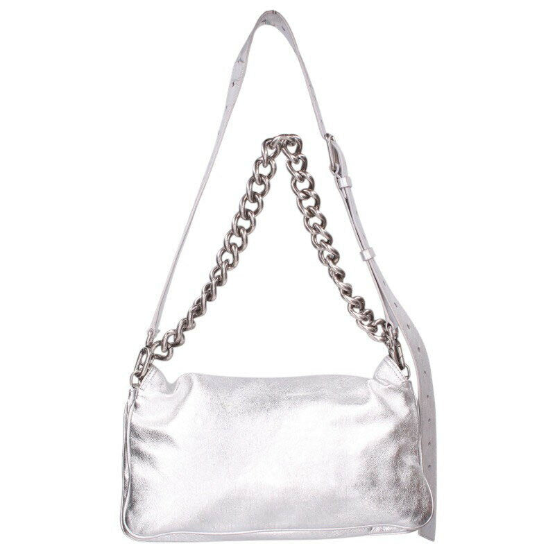Balenciaga Leather Chain shoulder bag Silver One Size