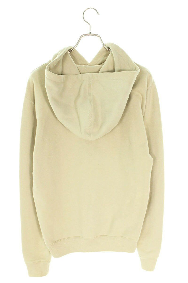Saint Laurent Paris Logo Print Pullover Hoodie Beige Size S