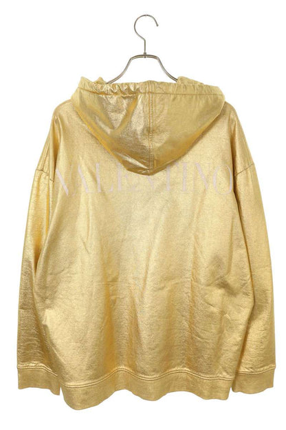Valentino Zip Up Hoodie Gold Size M