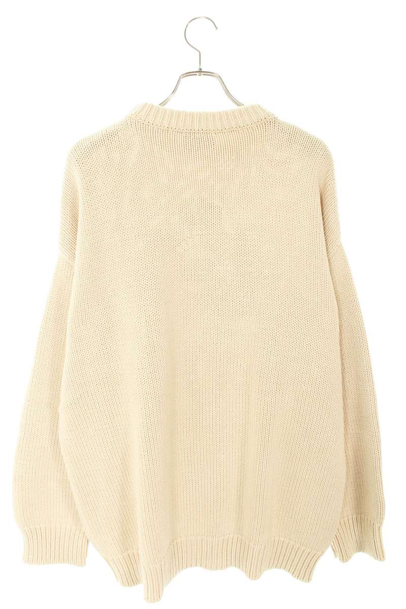 Balenciaga embroidery BB Logo Embroidered Knit Sweater Beige Size XS