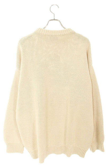 Balenciaga embroidery BB Logo Embroidered Knit Sweater Beige Size XS