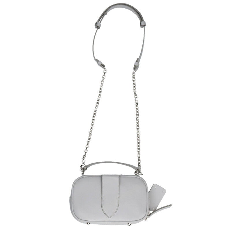 Maison Margiela Glam Slam Leather Shoulder Bag Gray Size UNI
