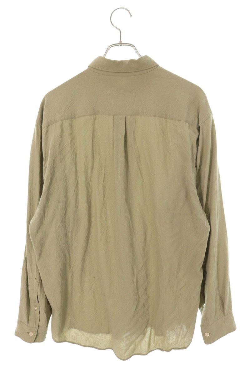 Auralee 23SS HARD TWIST WOOL VIYELLA SHIRT Green Size XL