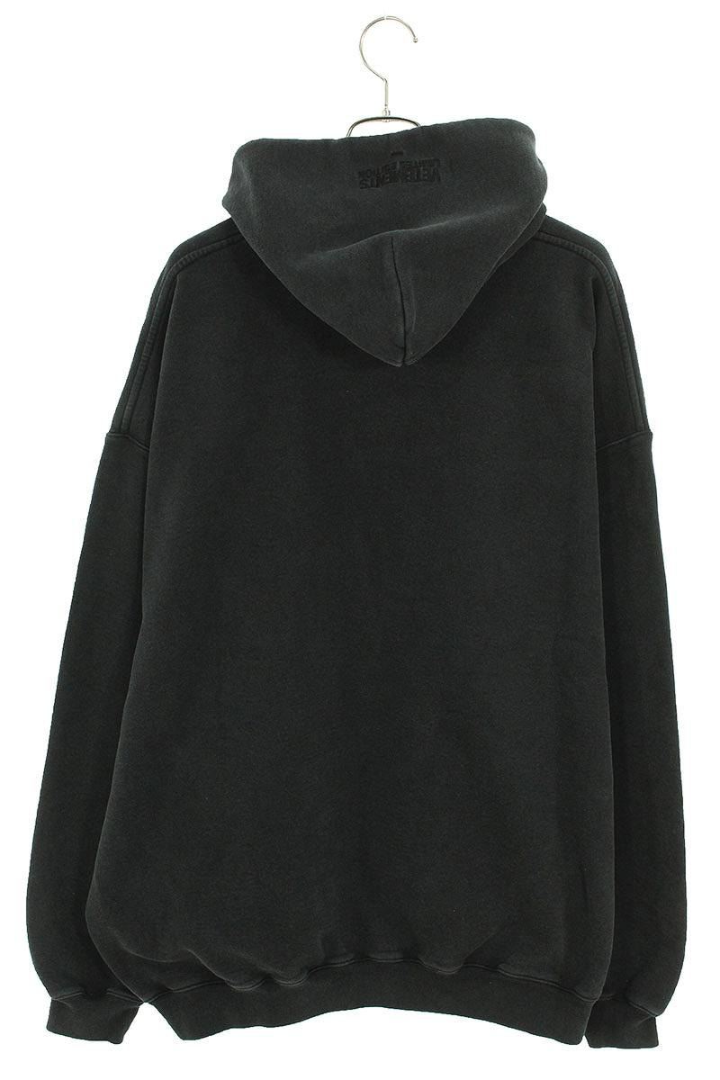 Vetements 24SS WASHEDBLACK Logo Hoodie Black Size M