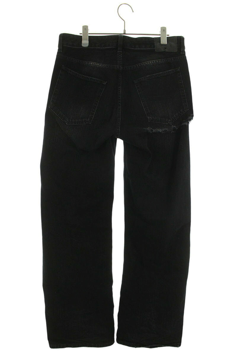 BALENCIAGA 25AW Distressed Denim Pants Black Size 29