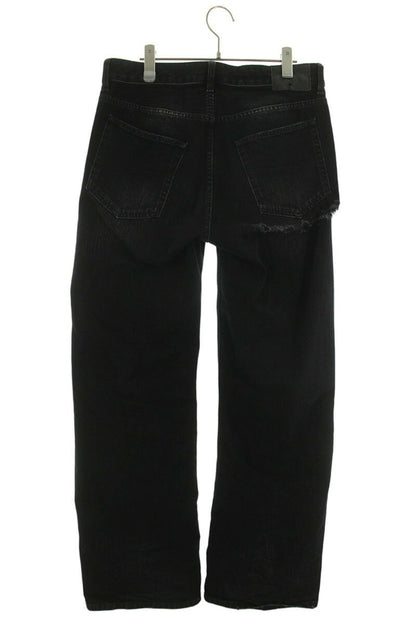 BALENCIAGA 25AW Distressed Denim Pants Black Size 29