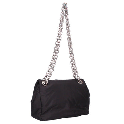 Balenciaga Nylon Chain handbag Black x Silver One Size