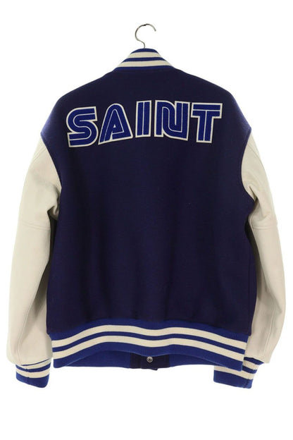 SAINT MICHAEL SEGA Varsity Jacket Blue/White Size M