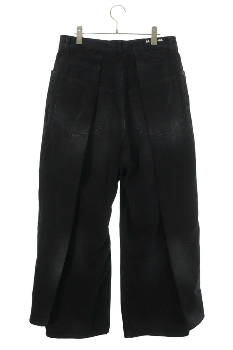 Balenciaga Wide Denim Pants Black Size S
