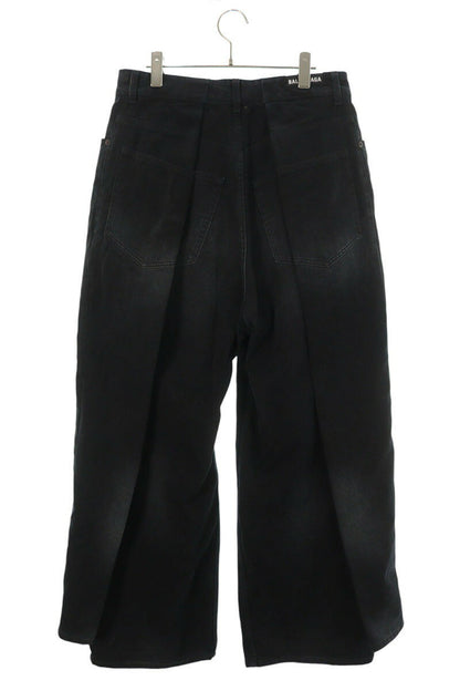 Balenciaga Wide Denim Pants Black Size S