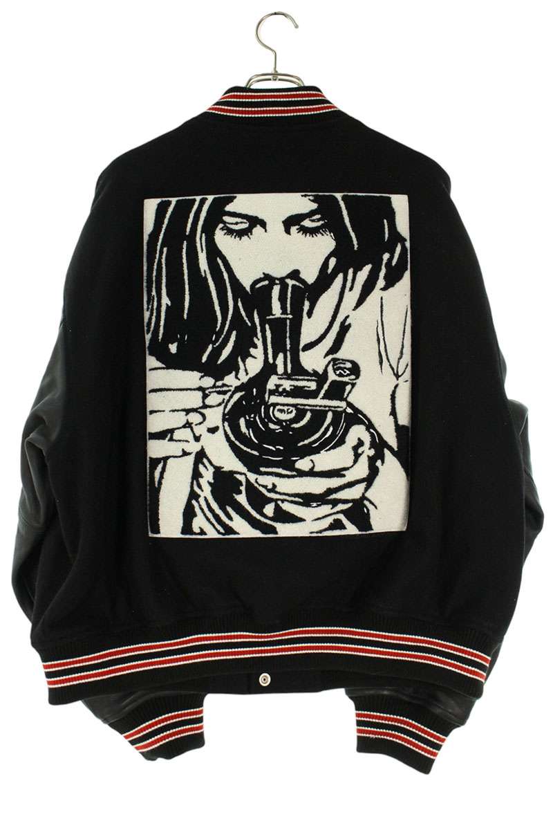 Supreme 24AW Varsity Jacket Leather Blouson Black Size L