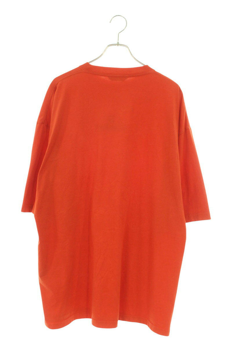 Balenciaga Logo Embroidered Oversized T-Shirt Red Size XXS