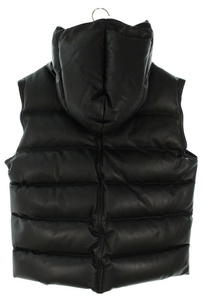 Rick Owens 23AW Lamb Leather Hooded Down Vest Size M