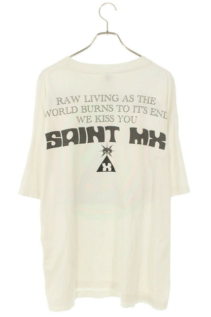 Saint Michael Logo Print T-Shirt White Size XL