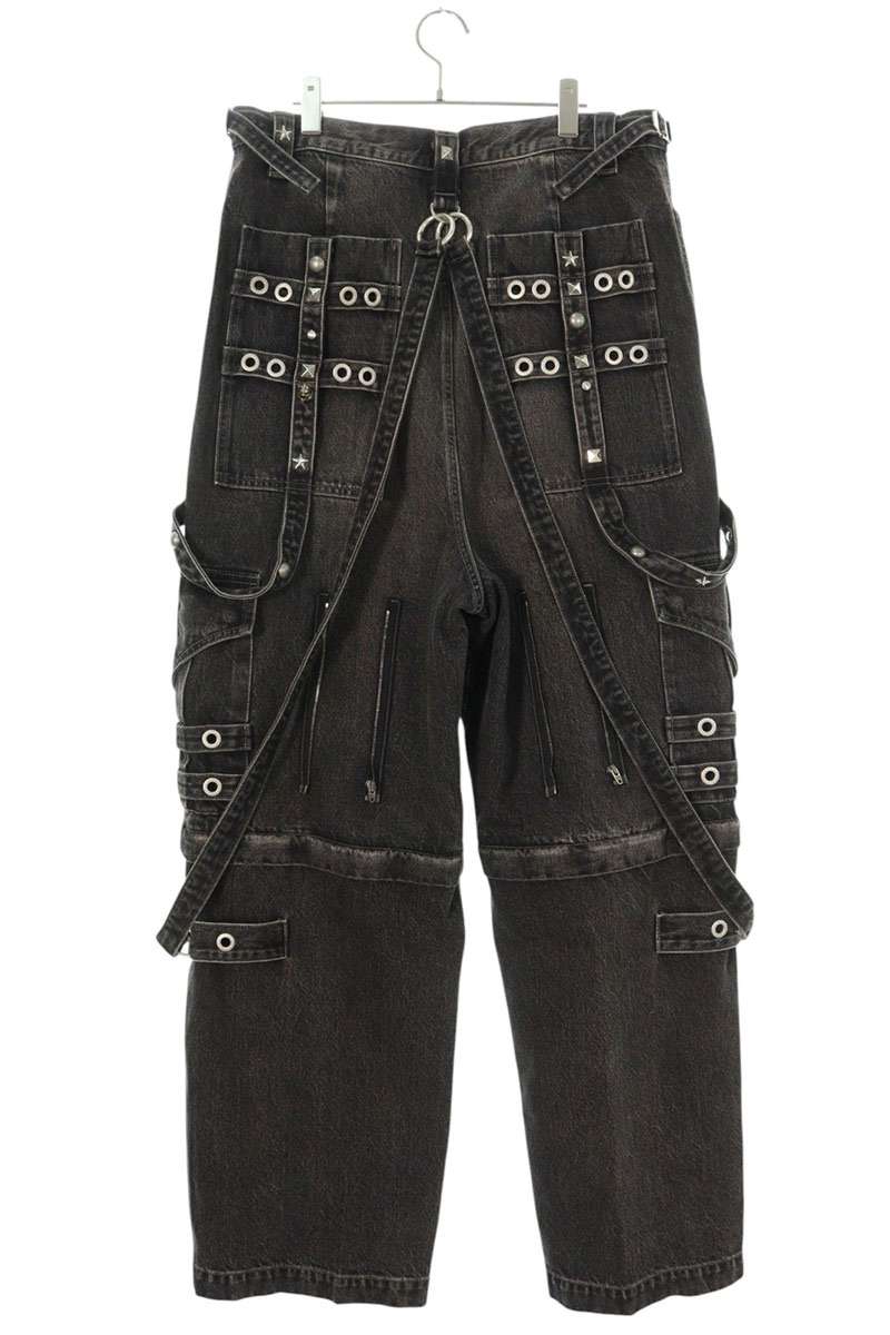Balenciaga 22SS Stud Denim Pants Black Size 32