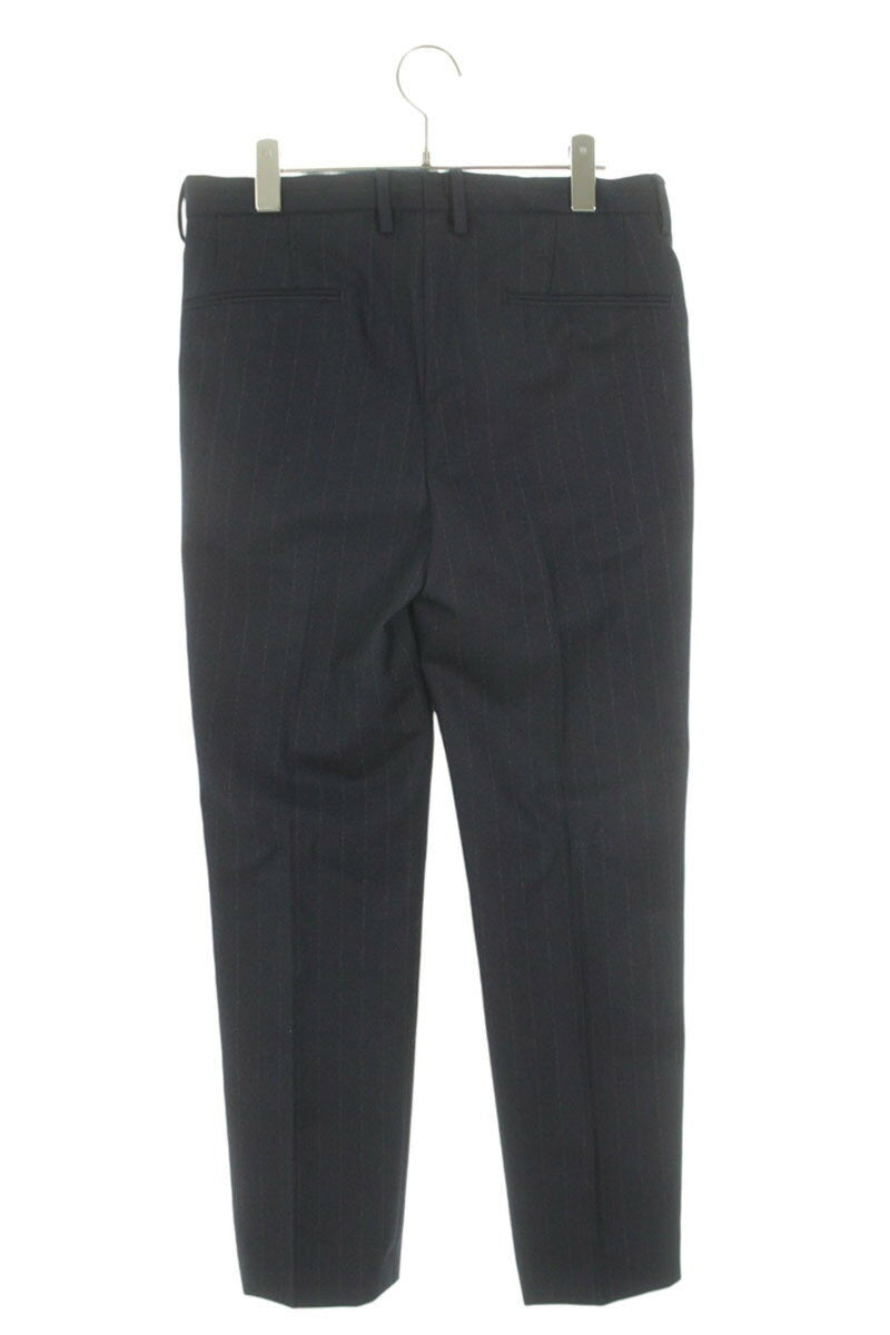 Dries Van Noten Striped Wool Long Pants Blue Size 44