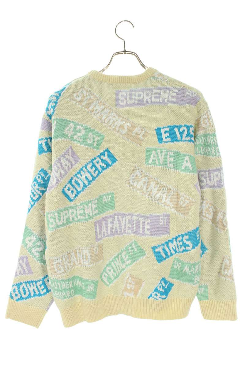 Supreme 21SS Street Signs Sweater White Size M